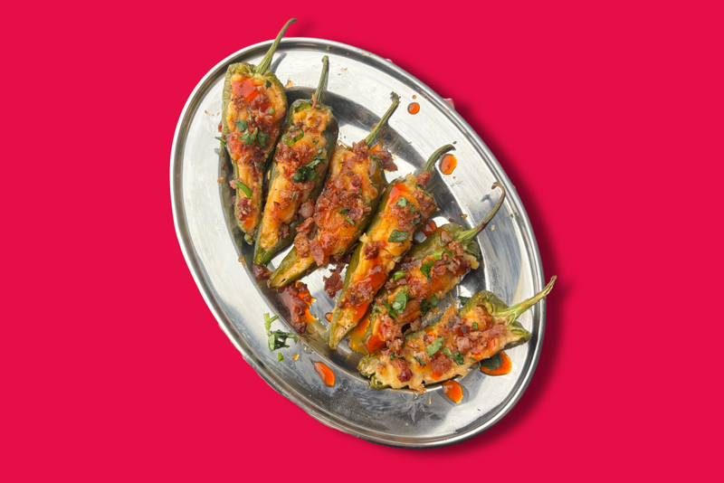 Hot Honey Padrón Poppers