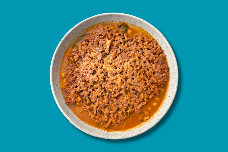 Coconut Curry with Halloumi Crust