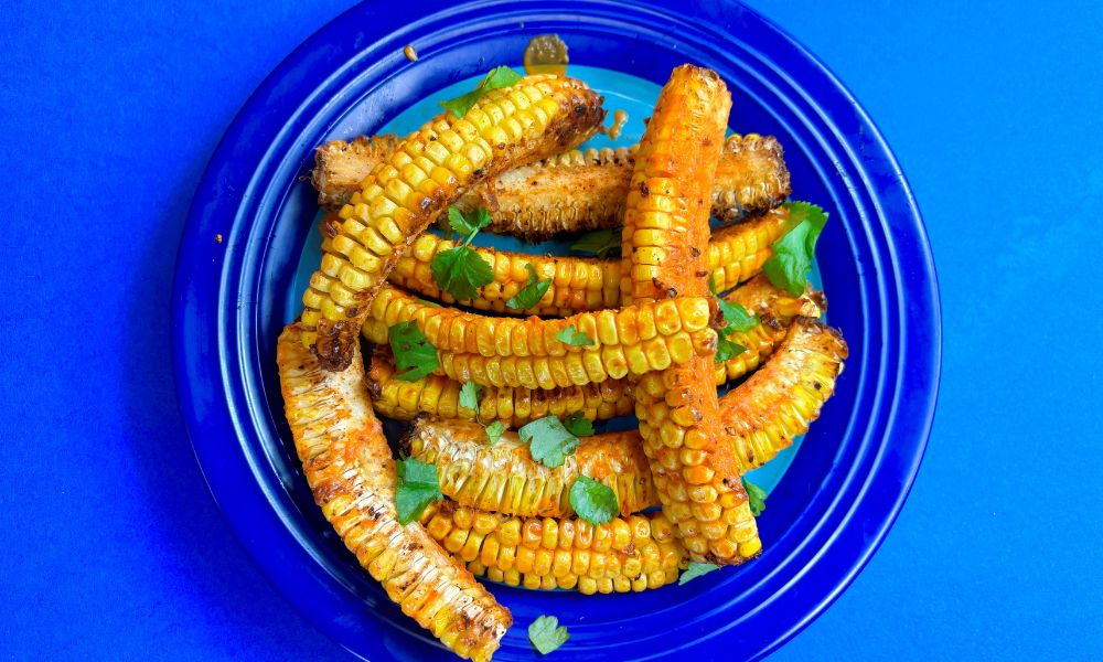  An image of a Buffalo Corn Ribs recipe, a great BBQ side dish 