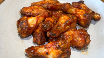 Baked chicken wings using Sauce Shop X Only Scrans Curry Ketchup