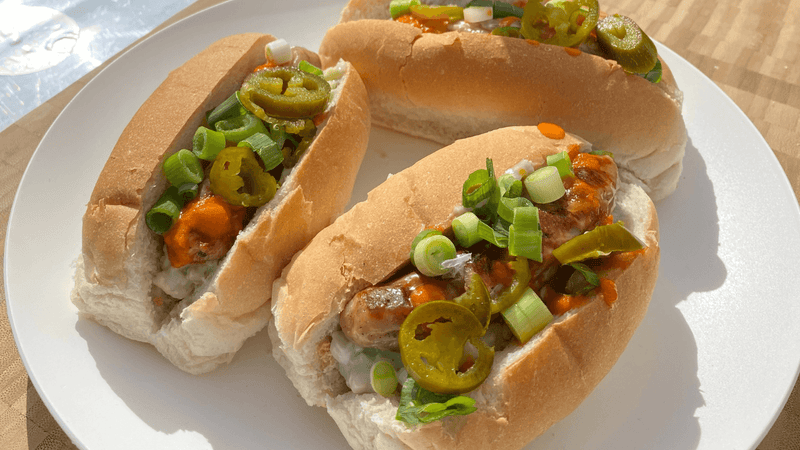 Buffalo Blue Cheese Hotdogs 