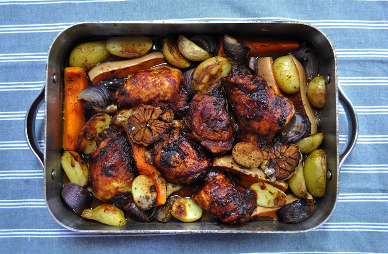 BBQ Chicken Tray Bake