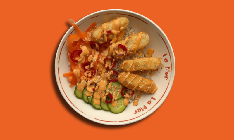 Hot Honey Tempura Halloumi