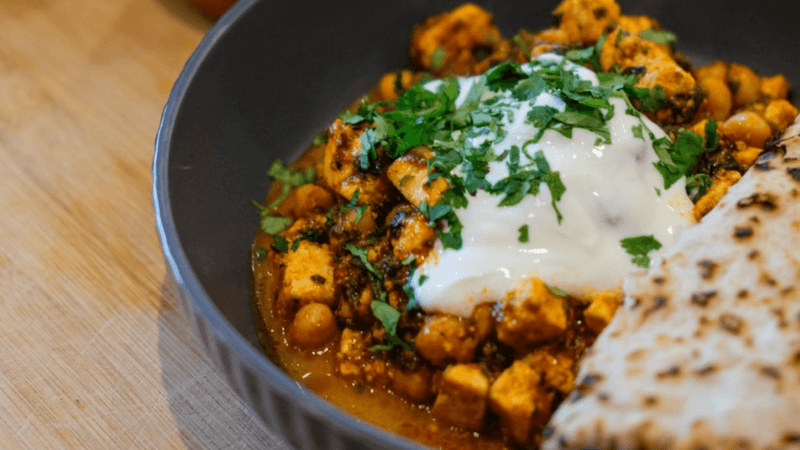 Paneer and Chickpea Curry