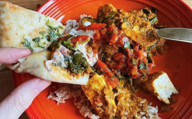 Paneer, Mushroom & Spinach Curry
