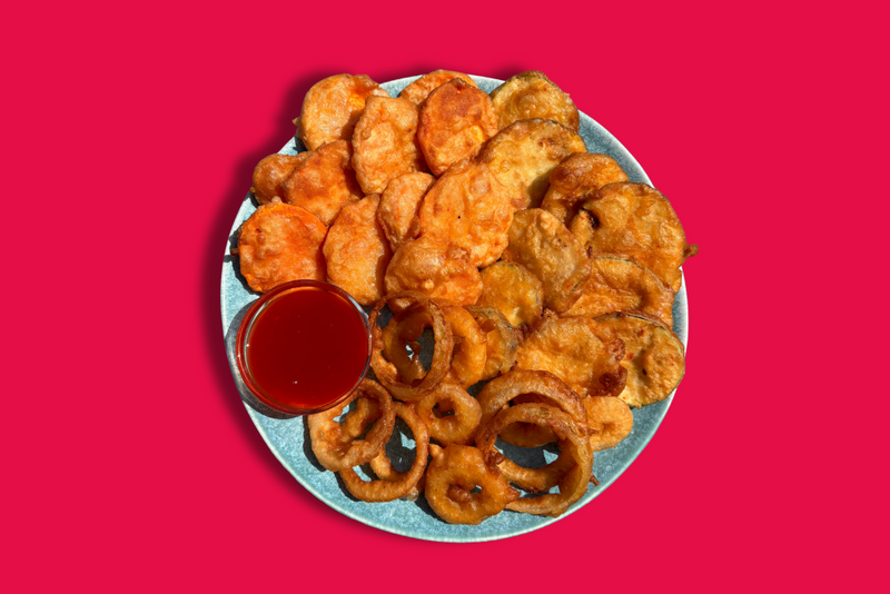 Hot Honey Vegetable Tempura 