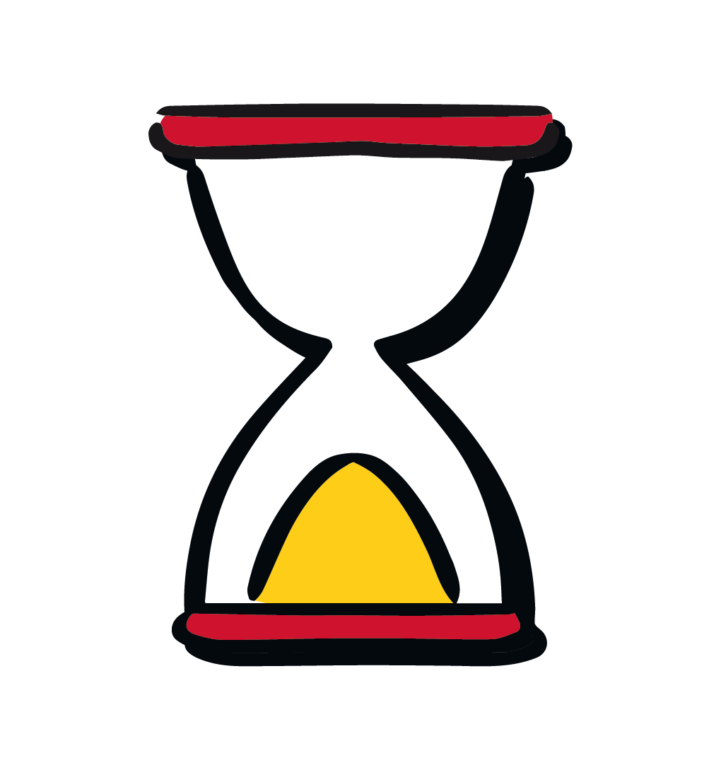 Sauce Shop icon of an hourglass 
